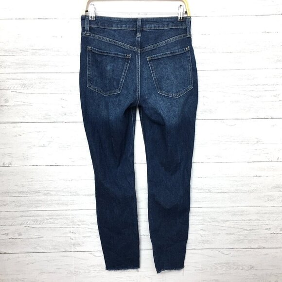 Old Navy Women's Jeans O.G. Straight Leg High Rise Button Fly Distressed size 0 - Picture 2 of 8